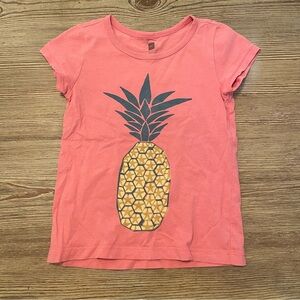 Tea Collection Girls Coral Pineapple Graphic T-Shirt